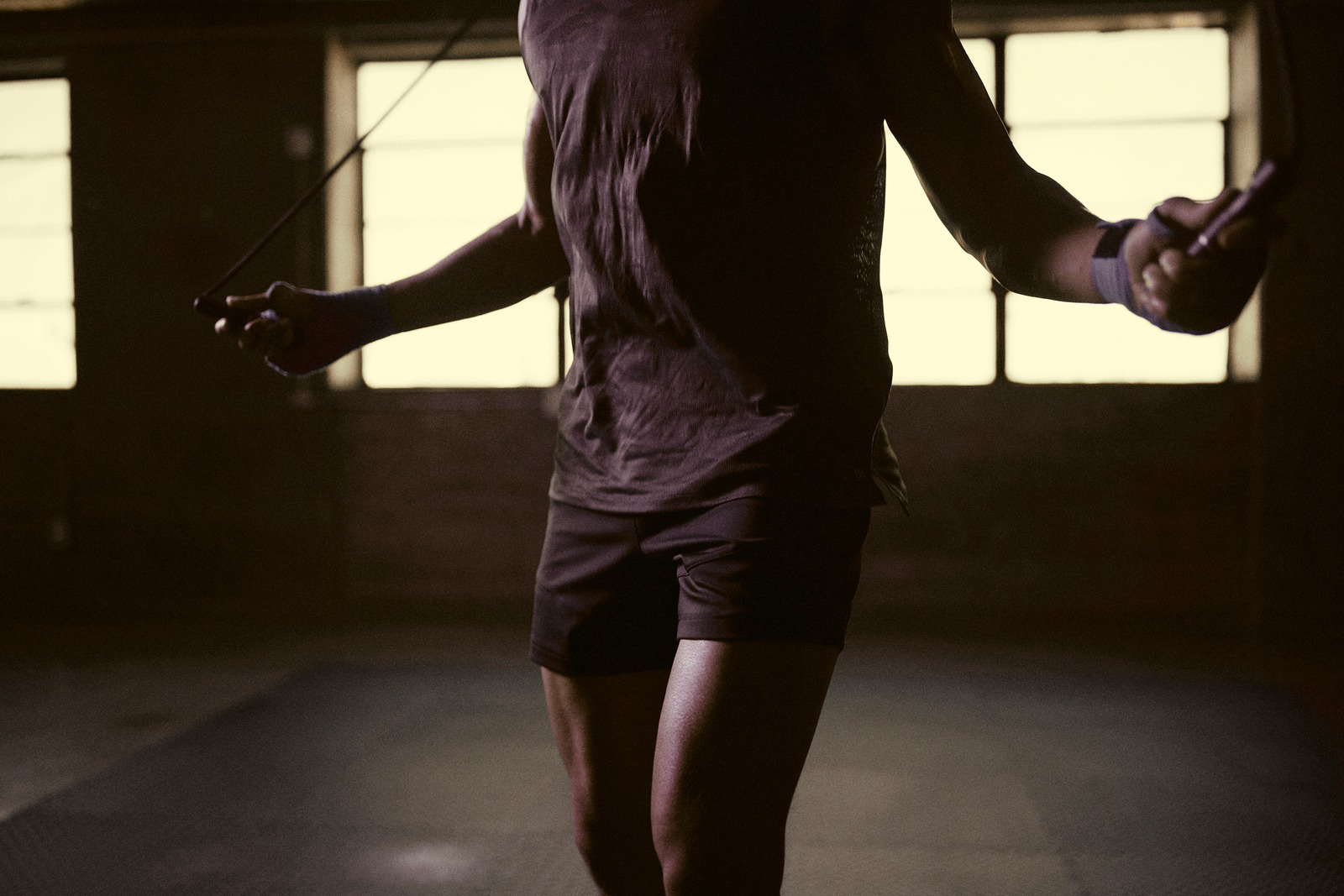 Active man focused on fitness and performance